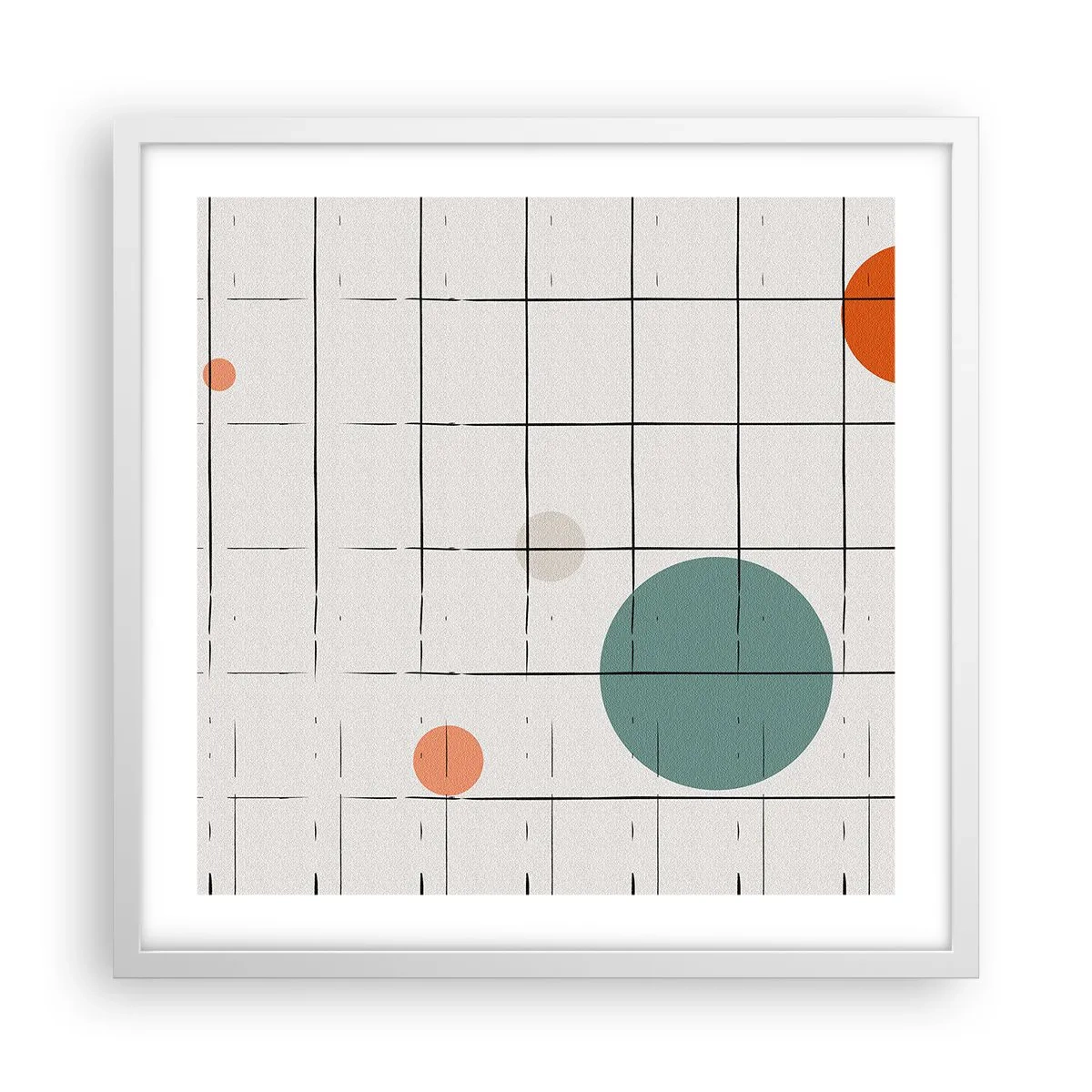 Plagát v bielom ráme - Uväznené. My alebo ony? - 50x50 cm
