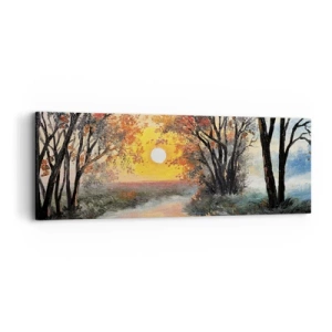 Obraz na plátne - Jesenný nádych - 90x30 cm