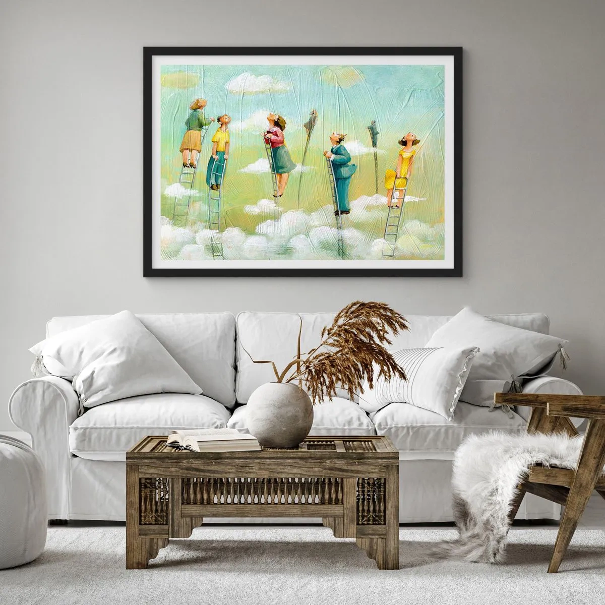 Plagát v čiernom ráme - Za svojim snom - 70x50 cm