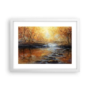 Plagát v bielom ráme - Zlatý potok - 40x30 cm