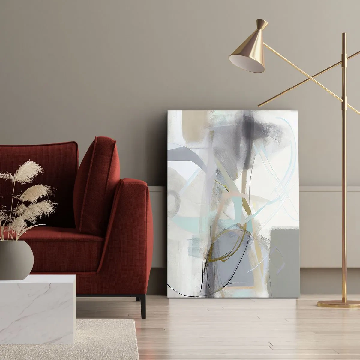 Obraz na plátne - Hmlistá abstrakcia - 55x100 cm