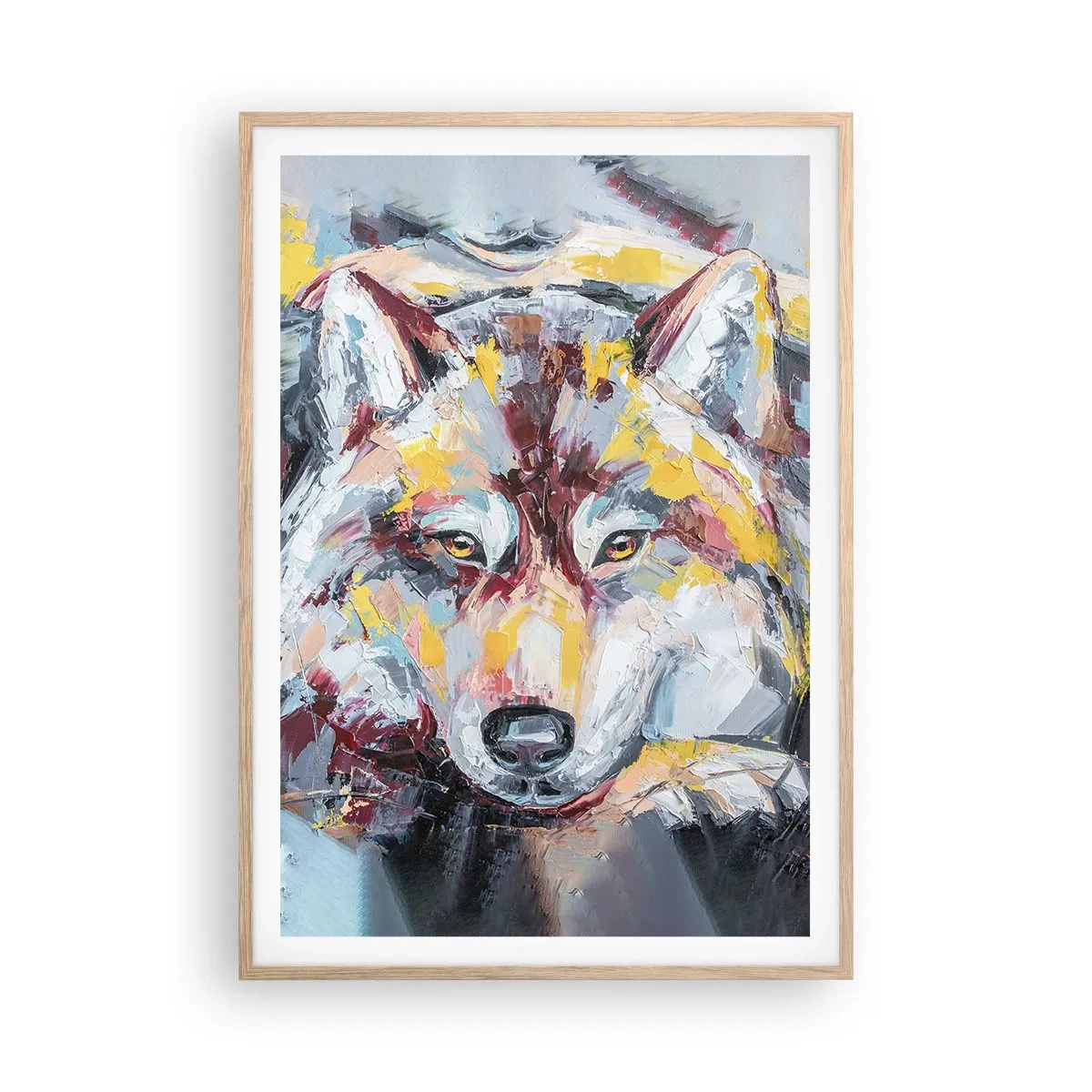 Plagát v ráme zo svetlého duba - Pokoj medzi blízkymi - 70x100 cm