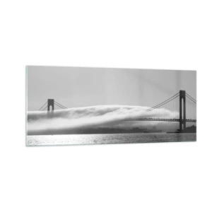 Obraz na skle - Preplávať Zlatou bránou - 100x40 cm