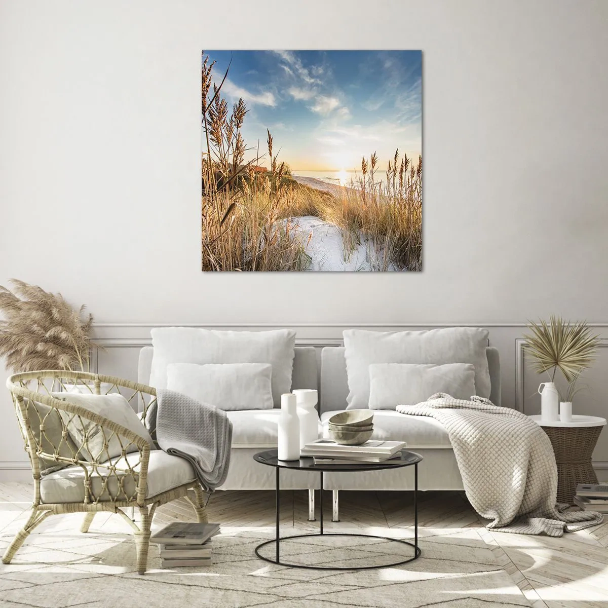 Obraz na skle - Severná pláž - 40x40 cm