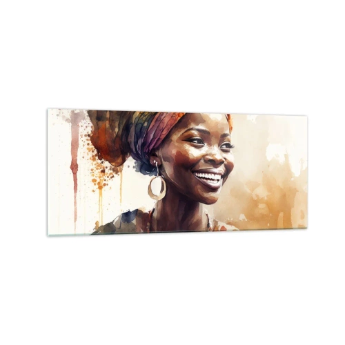 Obraz na skle - Africká kráľovná - 120x50 cm