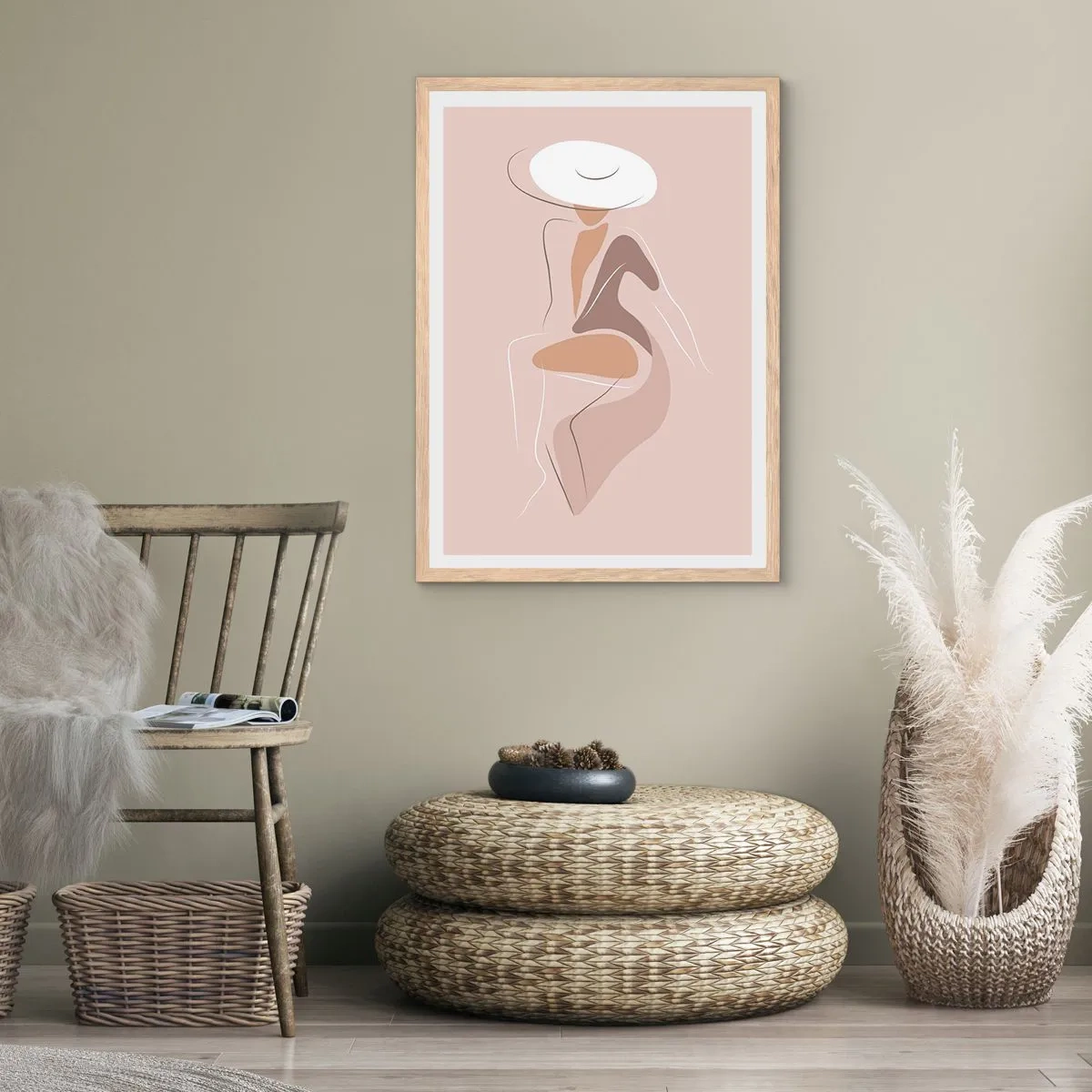 Plagát v ráme zo svetlého duba - Ako vyzerá pravá dáma? - 61x91 cm