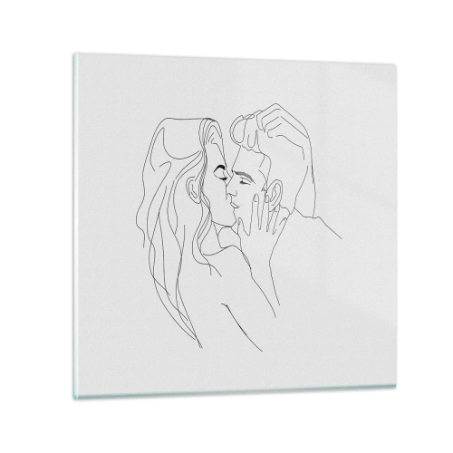 Obraz na skle - Jedným ťahom - 60x60 cm