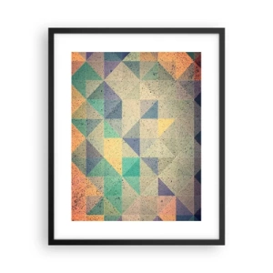 Plagát v čiernom ráme - Republika trojuholníkov - 40x50 cm