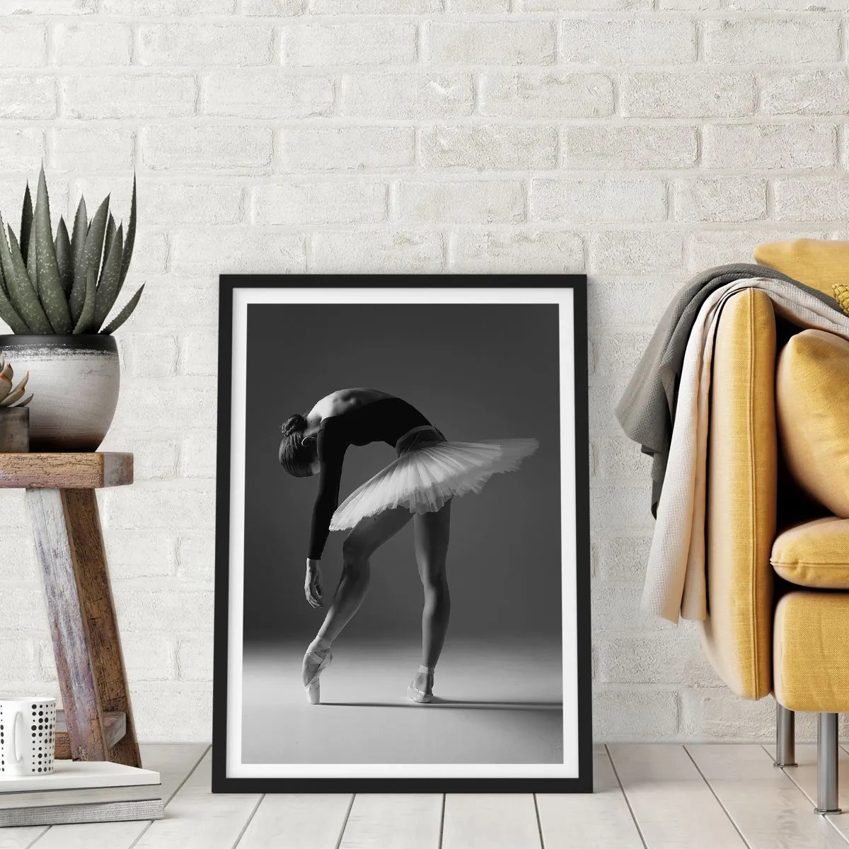 Plagát v čiernom ráme - Bella ballerina - 30x40 cm