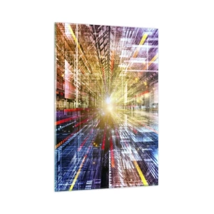 Obraz na skle - Osvetlená chodba - 80x120 cm