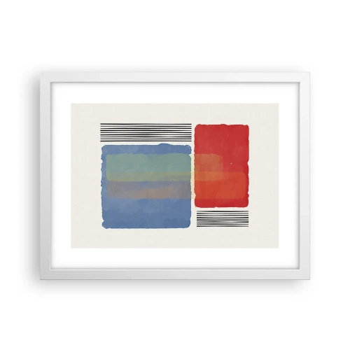 Plagát v bielom ráme - Duch a písmeno geometrie - 40x30 cm