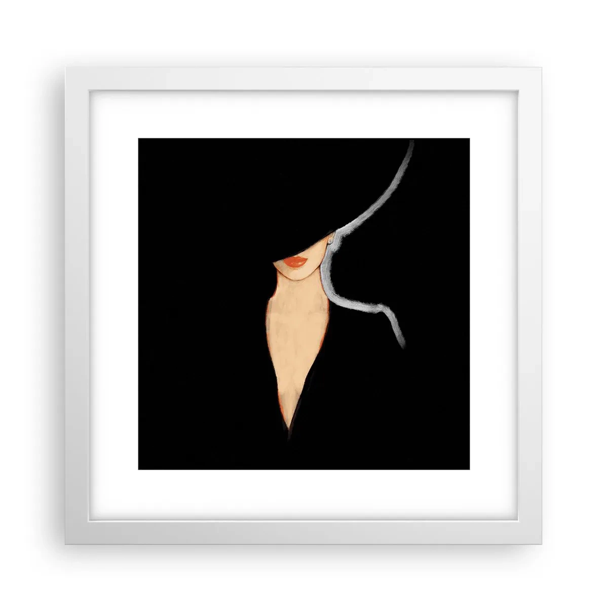 Plagát v bielom ráme - Elegancia a štýl - 30x30 cm