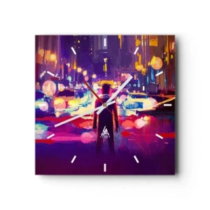 Nástenné hodiny - Ponorený do svetla - 40x40 cm