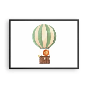 Plagát v čiernom ráme - Leonove cesty - 100x70 cm