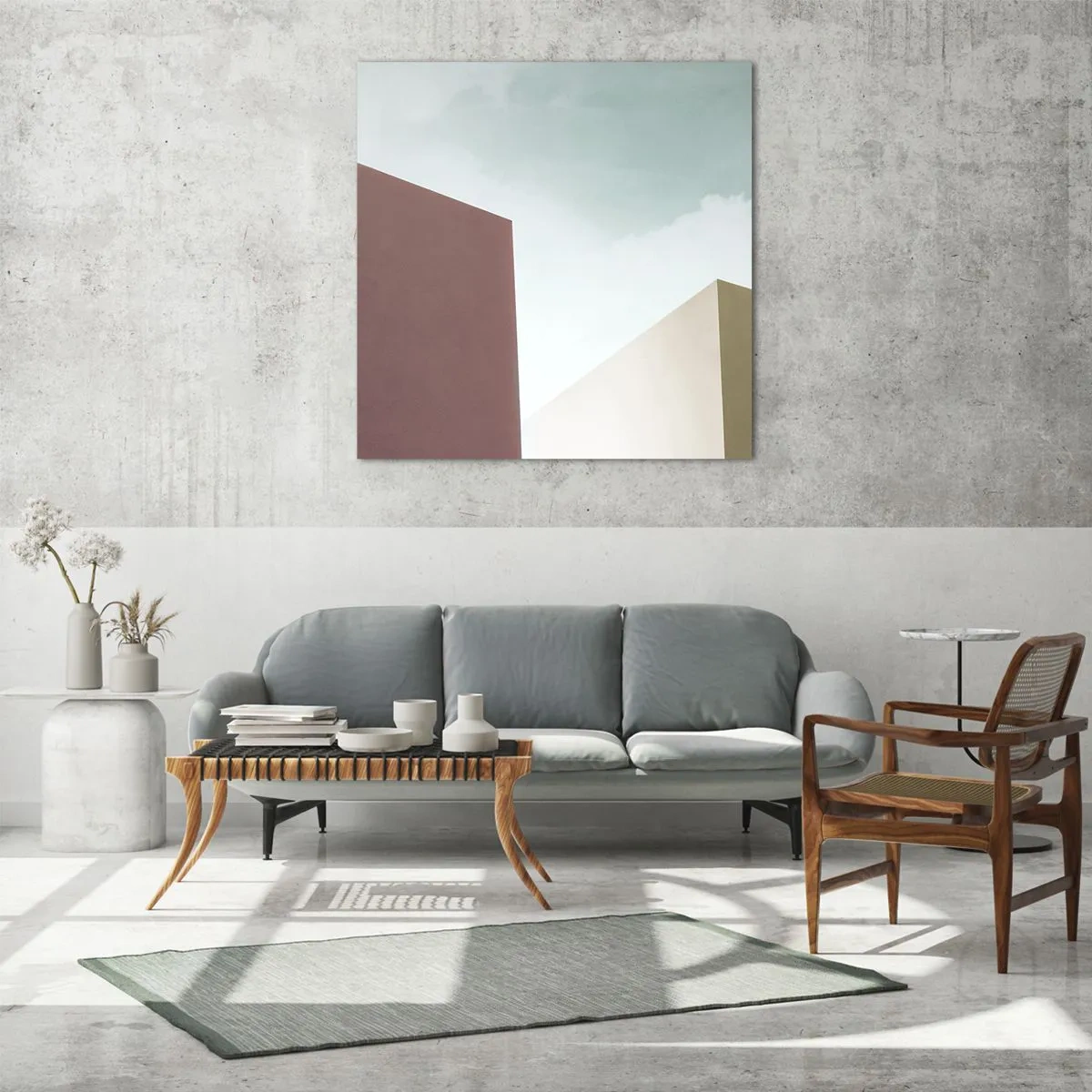 Obraz na skle - Geometria slnečného leta - 60x60 cm