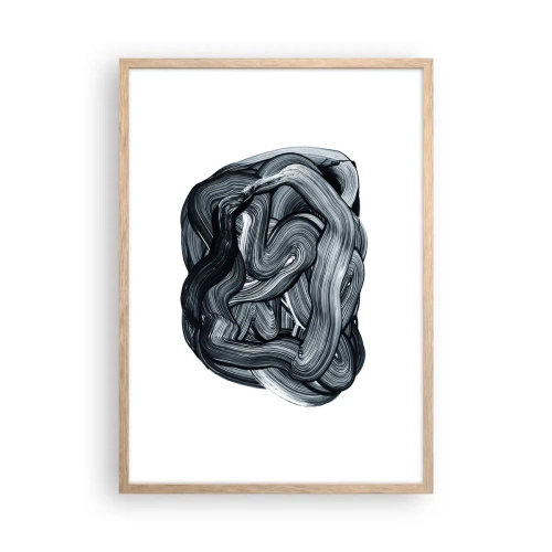 Plagát v ráme zo svetlého duba - Nie je to tak jednoduché - 50x70 cm