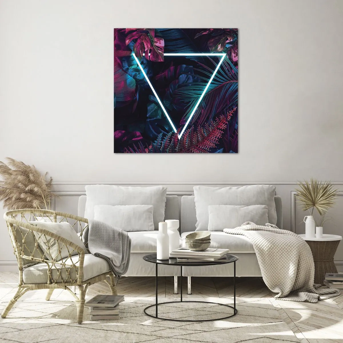 Obraz na skle - Záhrada v disco štýle - 50x50 cm