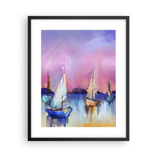 Plagát v čiernom ráme - Smer: široká voda - 40x50 cm