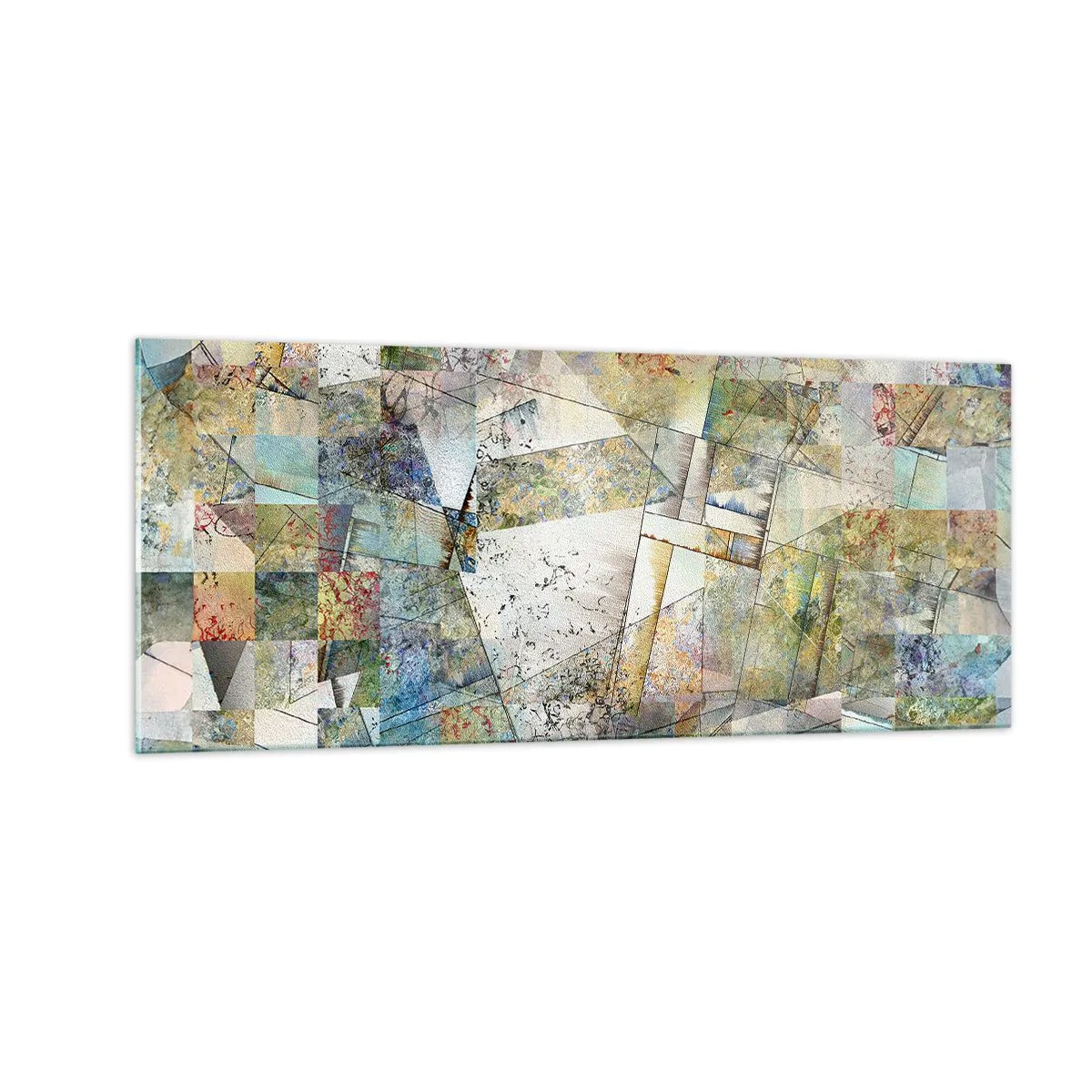 Obraz na skle - Geometrické preskupenie - 100x40 cm