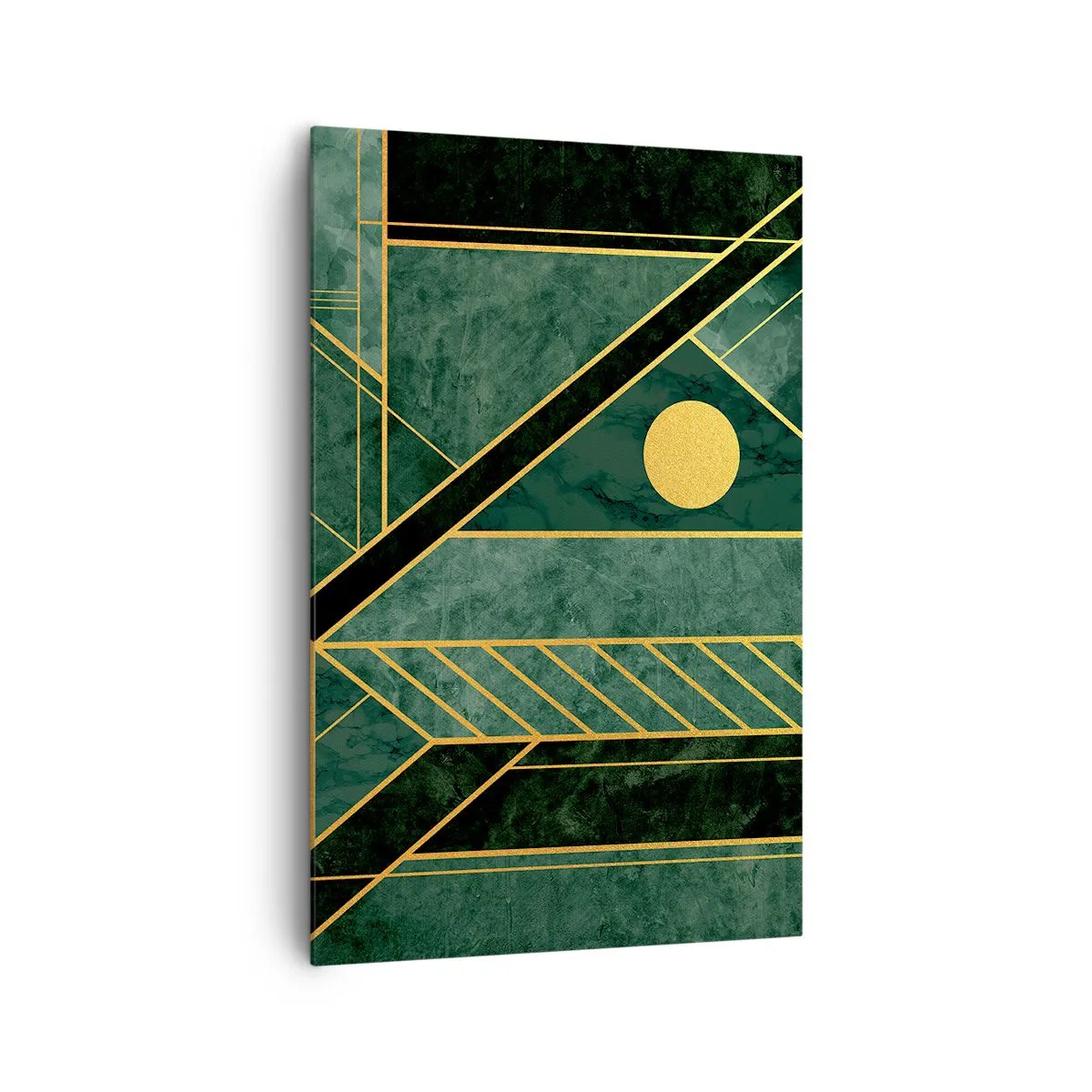 Obraz na plátne - Dynamika zlata a lazuritu - 80x120 cm