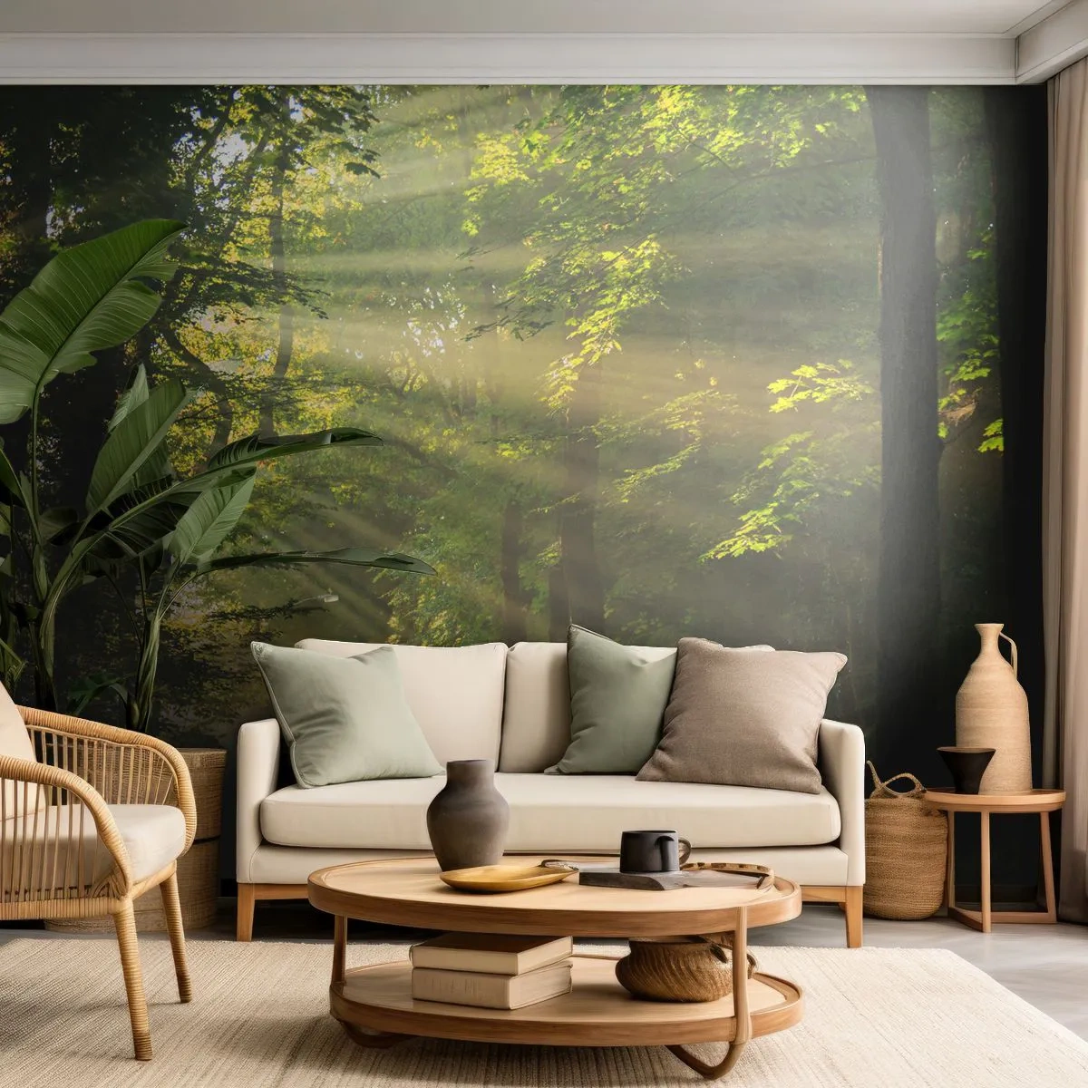 Fototapeta Premium Sand - Lesný okamih - Krajina, les, Príroda - 100x70 cm