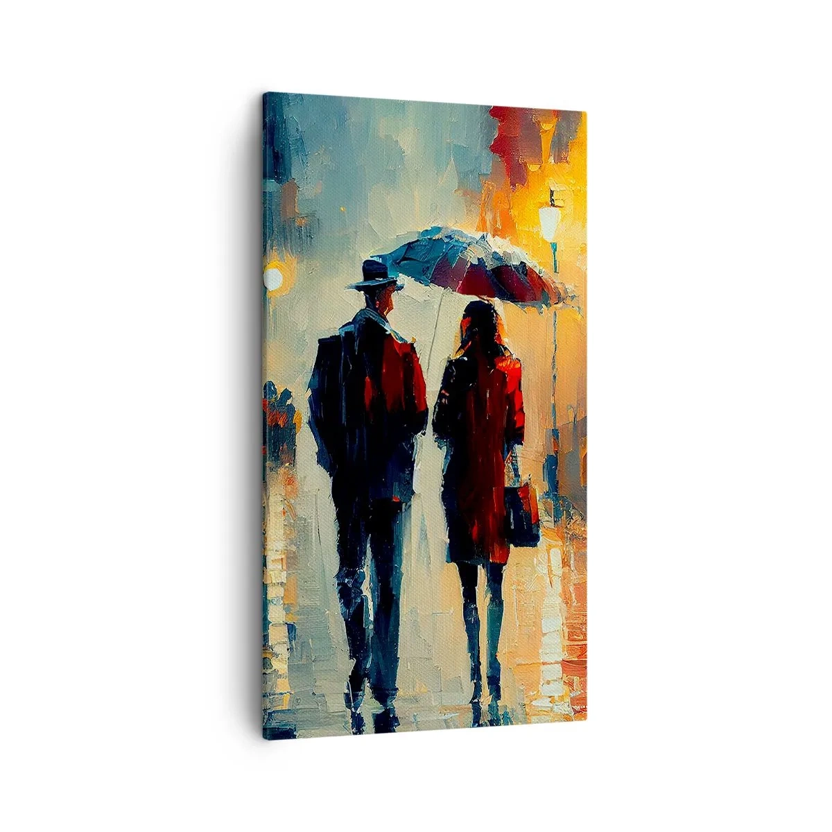 Obraz na plátne - Mestská love story - 45x80 cm