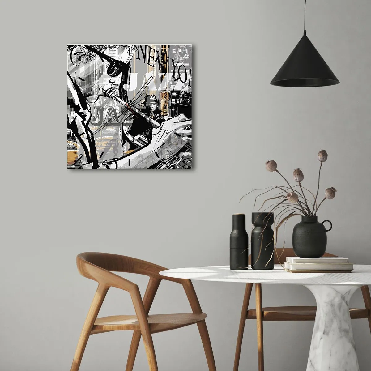 Nástenné hodiny - V rytme New Yorku - 40x40 cm