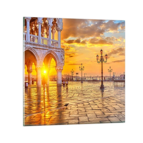 Obraz na skle - Kde sú všetci? - 50x50 cm