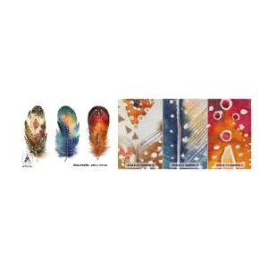 Vzorka fototapety Premium Canvas - Rituály, obrady, tajomstvá - Vtáčie pierko, Vták, Abstrakcia - 100x30 cm