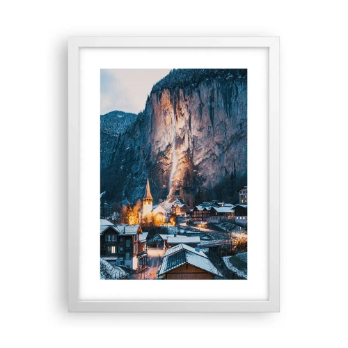 Plagát v bielom ráme - Svetlý duch zimy - 30x40 cm