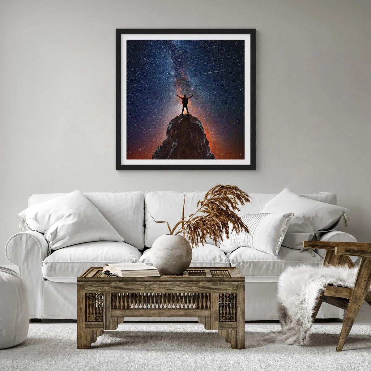 Plagát v čiernom ráme - Sila je so mnou! - 60x60 cm