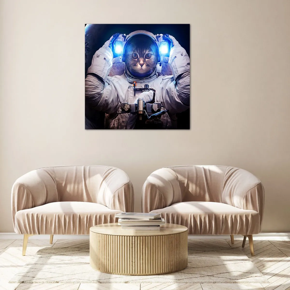 Obraz na skle - Houston, máte problém - 70x70 cm