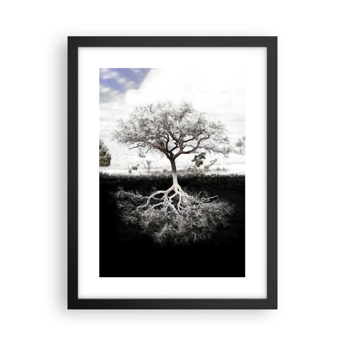 Plagát v čiernom ráme - Objavenie podstaty sveta - 30x40 cm