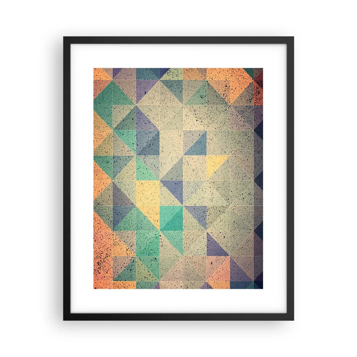 Plagát v čiernom ráme - Republika trojuholníkov - 40x50 cm