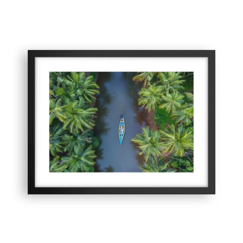 Plagát v čiernom ráme - Na tropickom chodníku - 40x30 cm