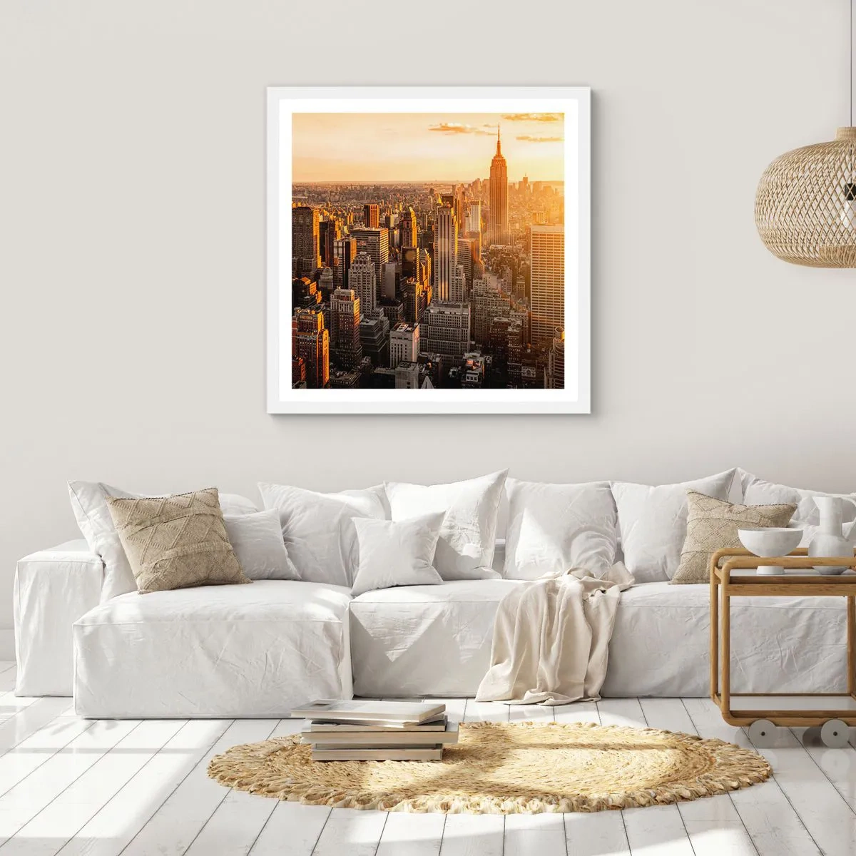 Plagát v bielom ráme - Rast na slnku - 60x60 cm