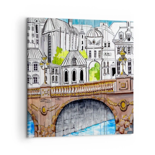 Obraz na plátne - Mesto ako maľované - 50x50 cm