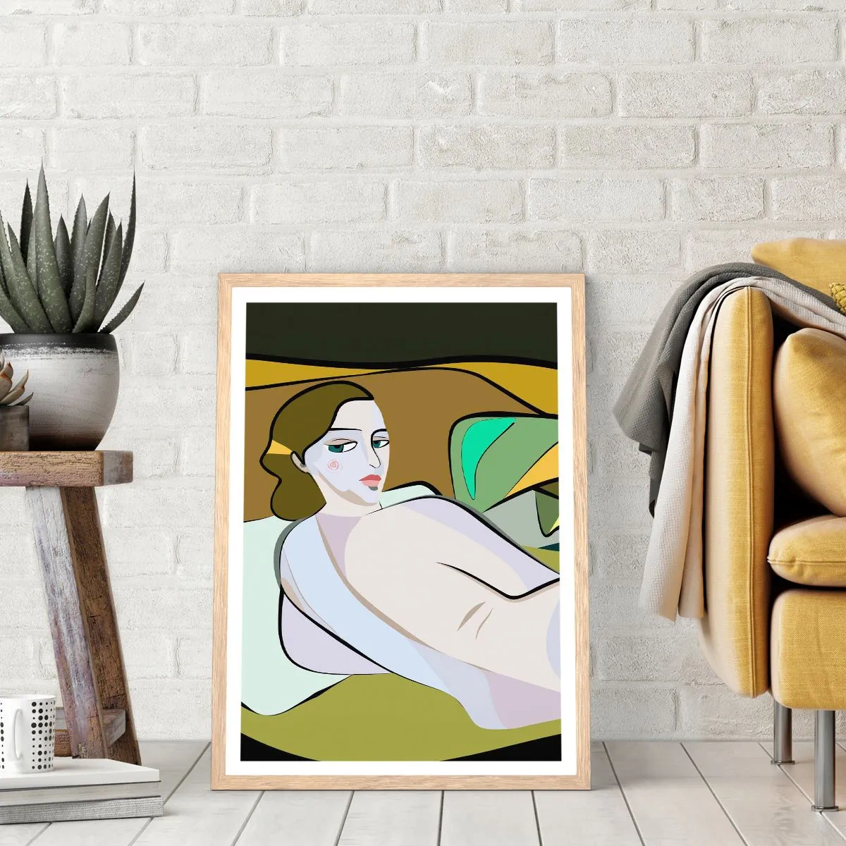 Plagát v ráme zo svetlého duba - Intímny portrét - 50x70 cm