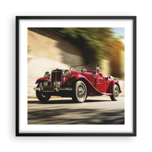 Plagát v čiernom ráme - Krajšia ako Níke Samotrácka - 50x50 cm