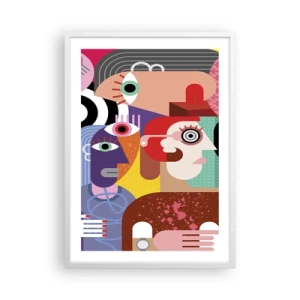 Plagát v bielom ráme - My od pána Picassa - 50x70 cm