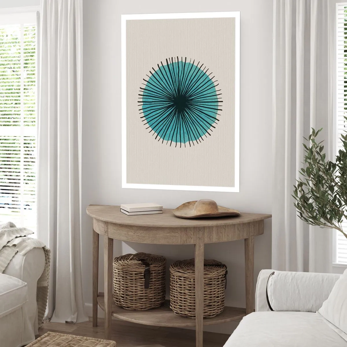 Plagát - Žiariaca modrá - 70x100 cm
