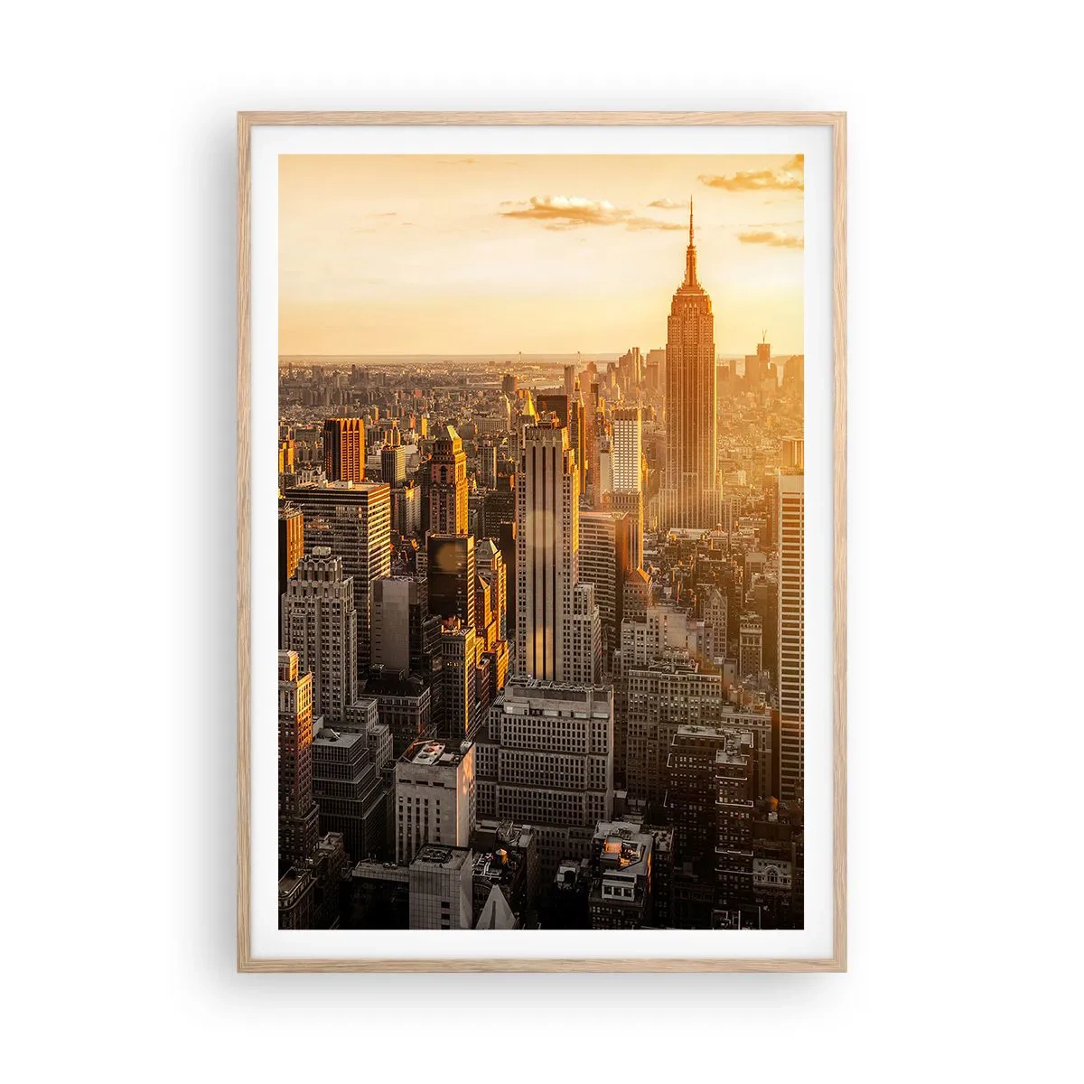 Plagát v ráme zo svetlého duba - Rast na slnku - 70x100 cm