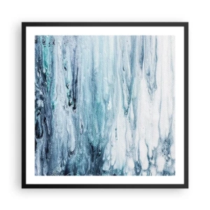 Plagát v čiernom ráme - Modré cencúle - 60x60 cm