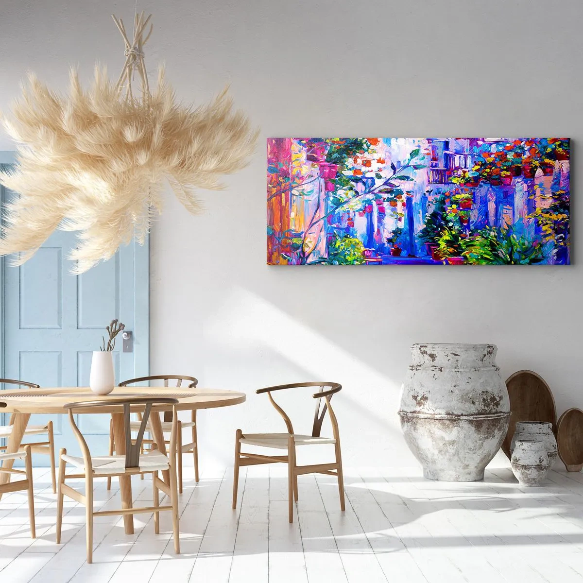Obraz na plátne - Impresia - talianska ulička - 140x50 cm