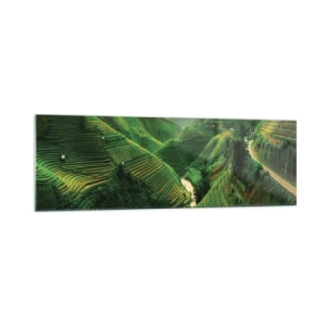 Obraz na skle - Vietnamské údolie - 160x50 cm