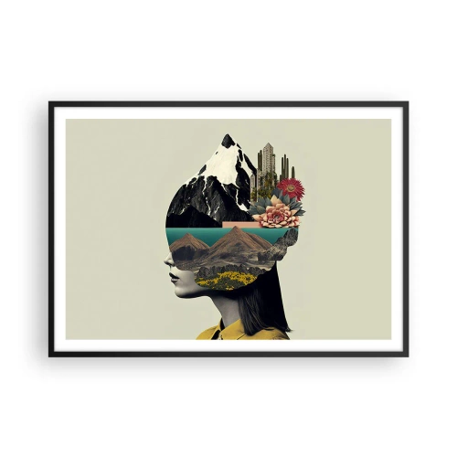 Plagát v čiernom ráme - Žena – vždy tajomstvo - 100x70 cm