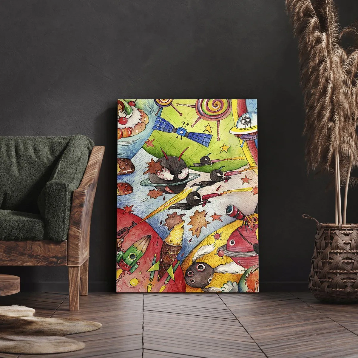 Obraz na plátne - Veľké vesmírne dobrodružstvo - 45x80 cm