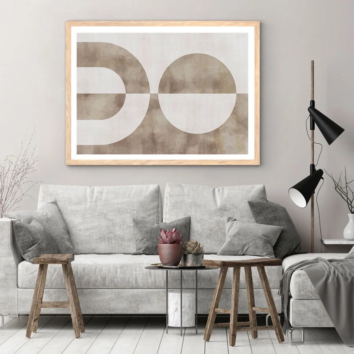 Plagát v ráme zo svetlého duba - Podobnosti a rozdiely - 91x61 cm