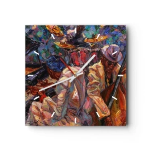 Nástenné hodiny - V jednom rytme - 40x40 cm