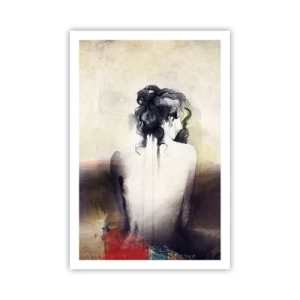 Plagát - Jemné línie, oválne tvary - 61x91 cm